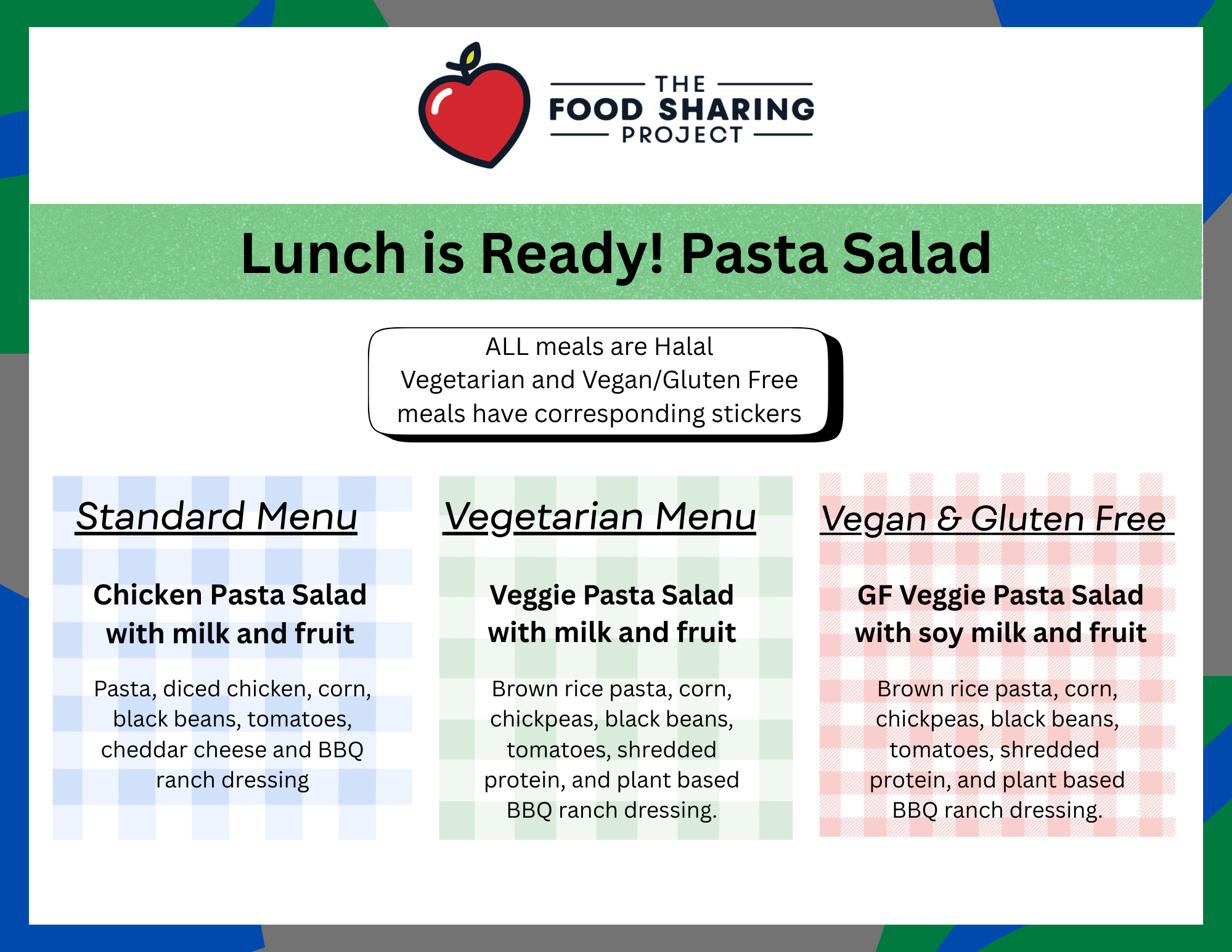 Pasta Salad options 2026