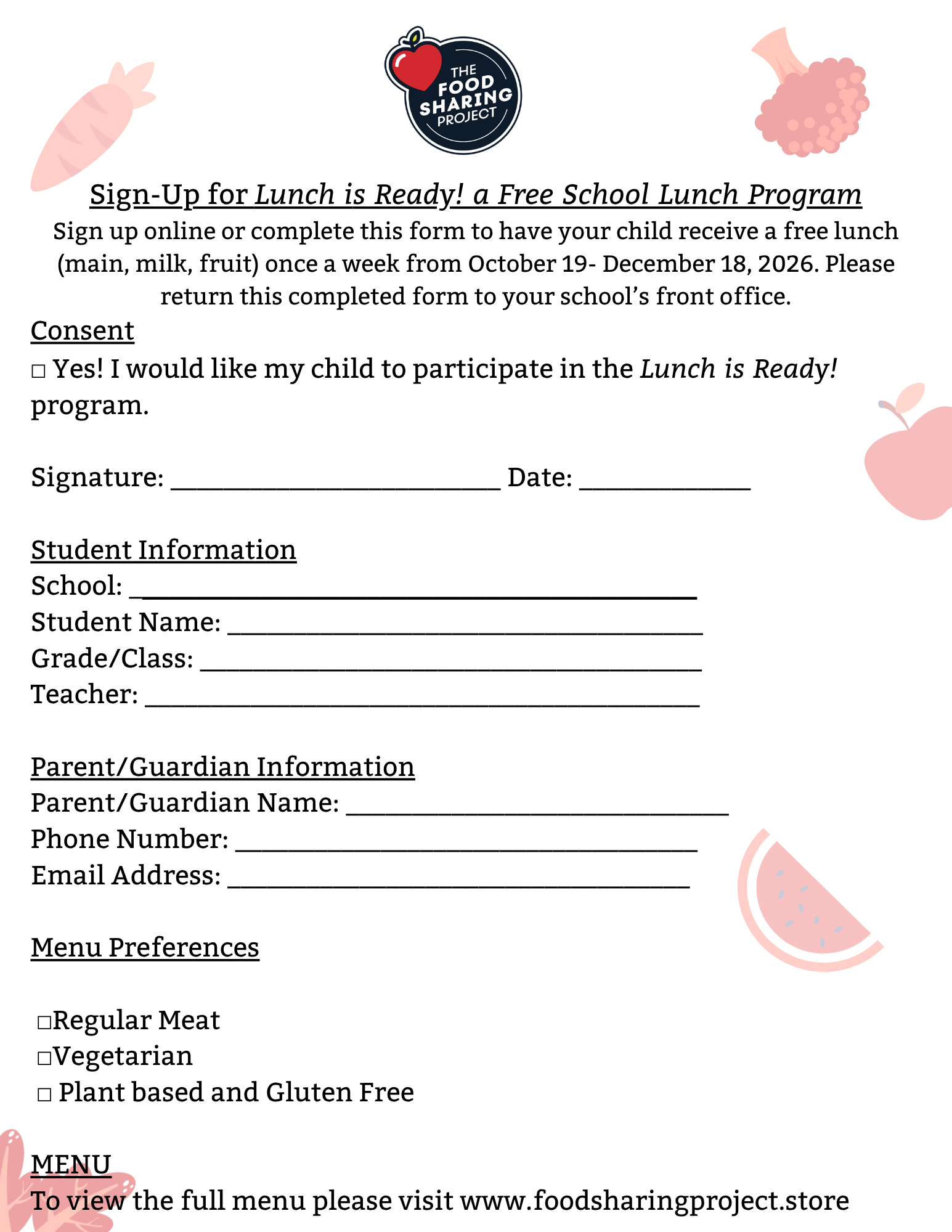 LIR Paper Sign Up Form